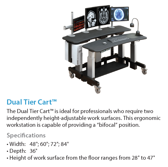 AFC Industries Dual Tier Cart Radiology Furniture